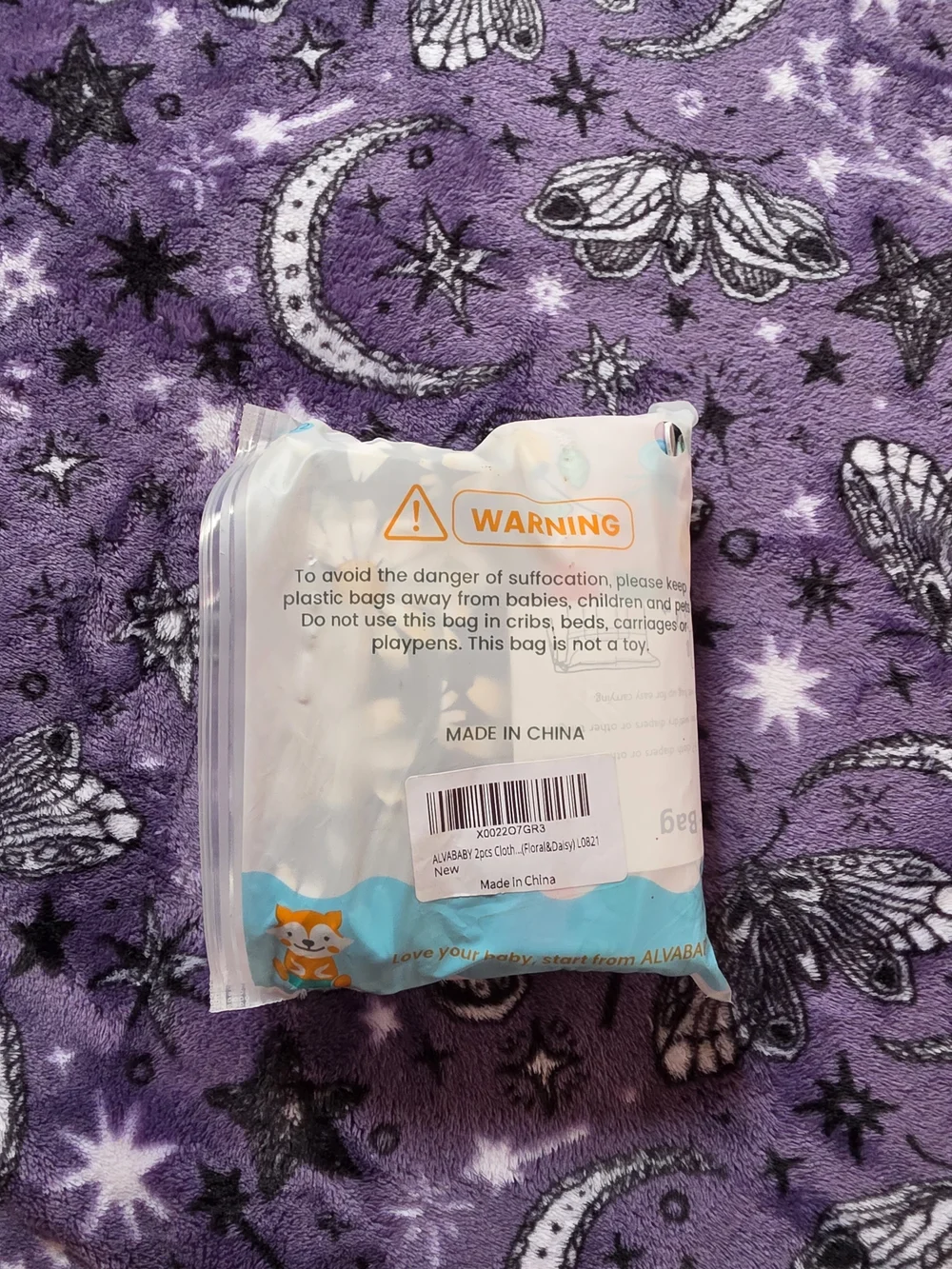 AlvaBaby Navy Daisy Kids Wet Bag & Accessories Set
